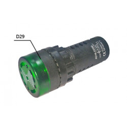 Лампа сигнальная AD16-22DS зелёная лампа и звук