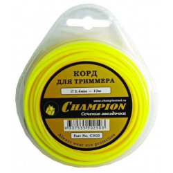 Леска триммерная CHAMPION Star 2.4мм* 12м (звезда)