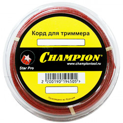 Леска триммерная CHAMPION Star Pro 2.0мм *15м (звезда)