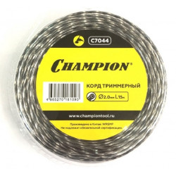 Леска триммерная CHAMPION Tri-twist 2.0мм* 15м (витой треугольник)