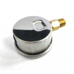 Манометр для компрессора, пневмоинструмента с глицерином (резьба - 1/4", вертикальный, до 6 Bar, диаметр - 51 мм)