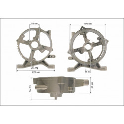 Крышка генератора Huter DY5000L/LX, DY6500L/LX, DY8000L/LX, DY9500L/LX сторона AVR (внешняя сторона)