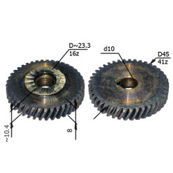 Шестерня Д-550, ДУ-580 для дрели Интерскол (D-45,d-10,h-7) замена 19.03.01.04.00