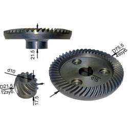 Шестерни для болгарки Интерскол УШМ-2300М (09.03.01.05.00, 09.03.02.06.00)