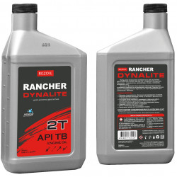 Масло для 2-х тактных двигателей (бензокосы, бензопилы и пр.) минеральное REZOIL Rancher DYNALITE API ТВ, 0.946 л.