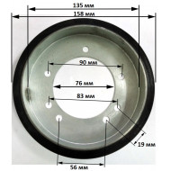 Фрикционный диск снегоуборщика STIGA, ARIENS, DDE, TROY-BILT 158x135x76 (S262422)