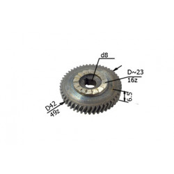Шестерня для дрели Sturm, Stern, Omax (d-8х42), наклон зуба вправо