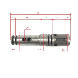 Ствол для китайских вертикальных перфораторов (длина - 111 мм) Sturm, Stern, Omax, Энергомаш, Спецмаш, Электроприбор и пр.
