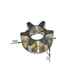 Звездочка для цепной пилы 6 зубов (Dвн. 14мм, Dнар. 30мм, H 12мм)