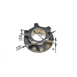 Звездочка для цепной пилы Интерскол ПЦ-16, ПЦ-16/2000Т, Sturm CC9922 6 зубов (Dвн. 14мм, Dнар. 30мм, H 10мм)