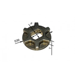 Звездочка для цепной пилы Makita UC3010, UC3510, UC4010 6 зубов (Dвн. 12x9мм, Dнар. 30мм, H 6,5мм)