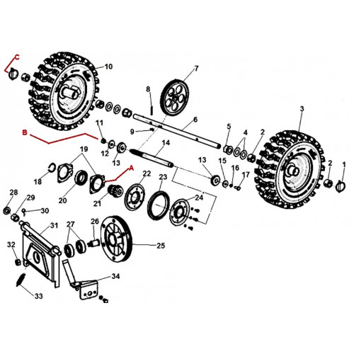 Фрикцион, колеса, привод Champion ST762 E