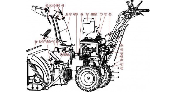 Ремень снегоуборщика ST656,656BS,761E,762E,861BS старого образца (4LXP885), CHAM