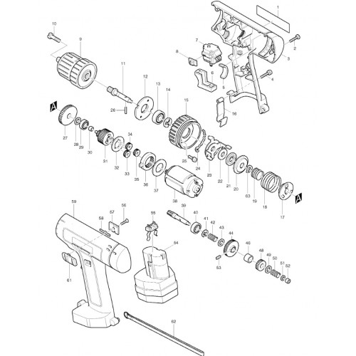 Запчасти для шуруповерта Makita 6311D