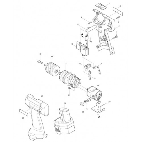 Запчасти для шуруповерта Makita 6314D