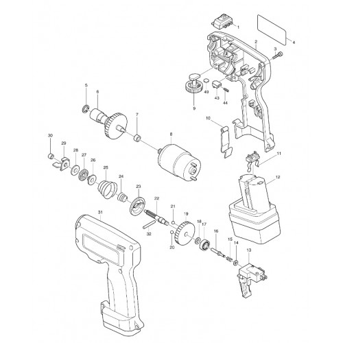 Запчасти для шуруповерта Makita 6791D