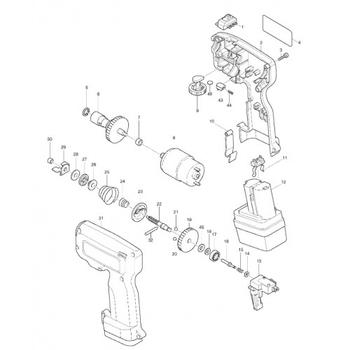 Запчасти для шуруповерта Makita 6792D