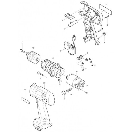 Запчасти для шуруповерта Makita 8413D