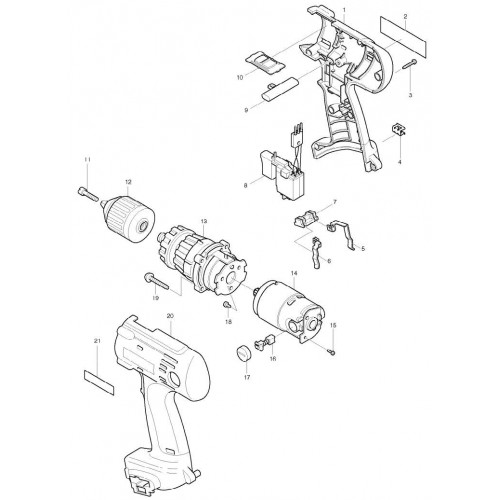 Запчасти для шуруповерта Makita 8433D