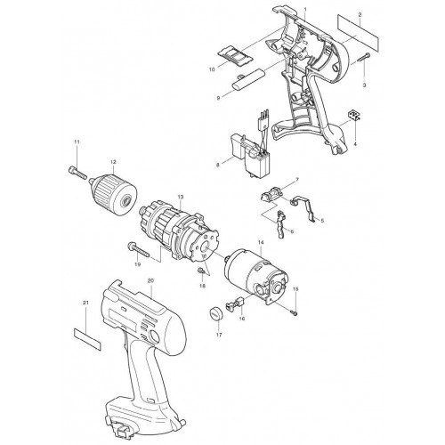 Запчасти для шуруповерта Makita 8443D