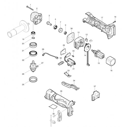 Запчасти для шуруповерта Makita BDA340