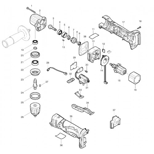 Запчасти для шуруповерта Makita BDA341