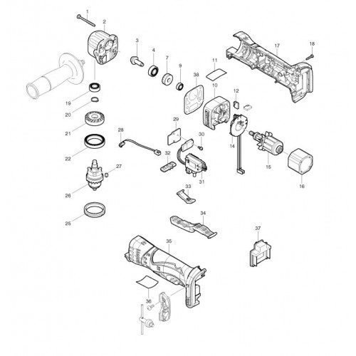 Запчасти для шуруповерта Makita BDA350