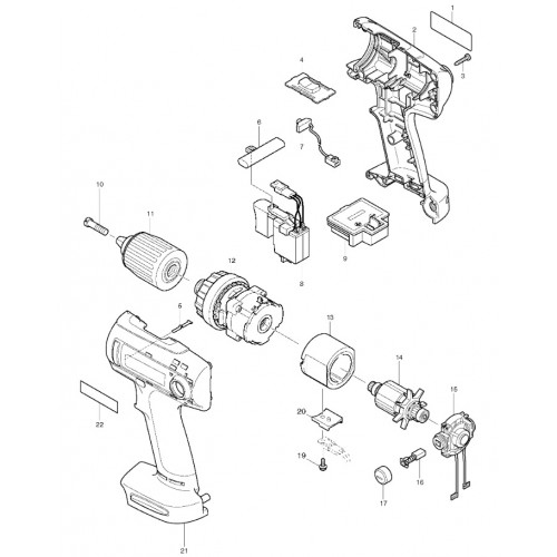 Запчасти для шуруповерта Makita BDF430F