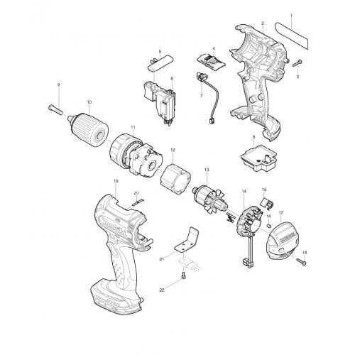 Запчасти для шуруповерта Makita BDF442