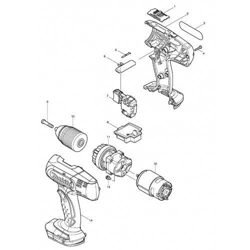 Запчасти для шуруповерта Makita BDF453