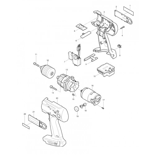 Запчасти для шуруповерта Makita BDF460