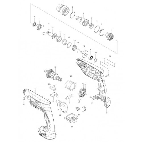 Запчасти для шуруповерта Makita BFS441