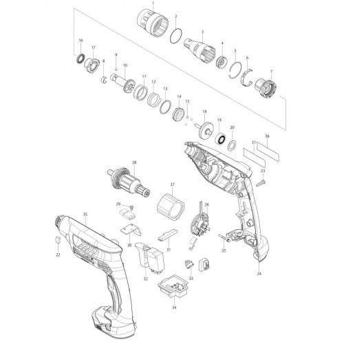 Запчасти для шуруповерта Makita BFS451