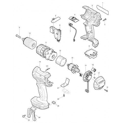 Запчасти для шуруповерта Makita BHP442