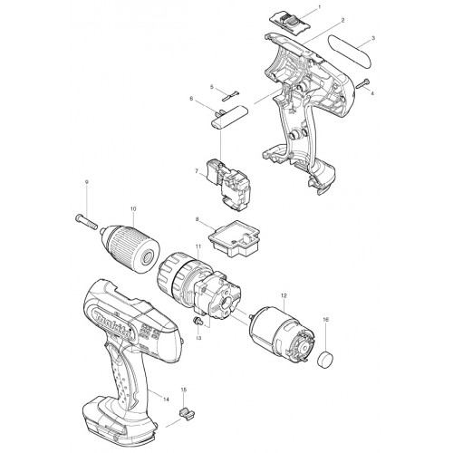 Запчасти для шуруповерта Makita BHP453