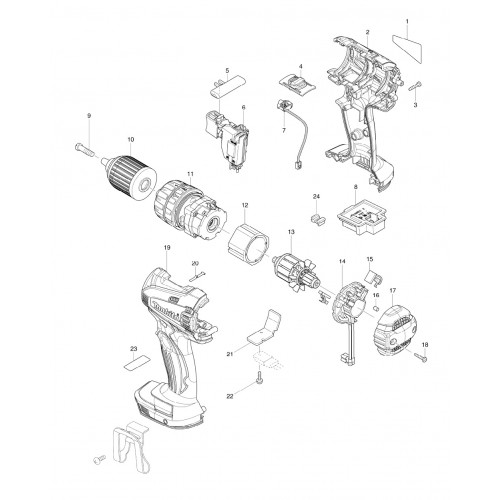 Запчасти для шуруповерта Makita BHP456