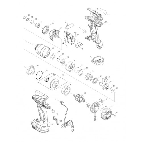 Запчасти для аккумуляторного гайковерта Makita BTD134