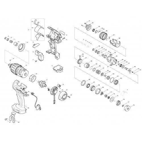 Запчасти для шуруповерта Makita BTP140