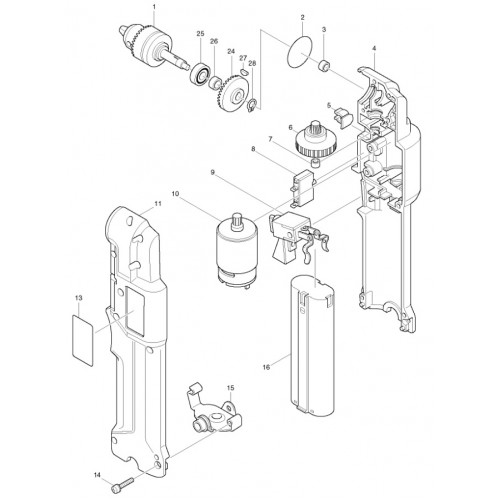 Запчасти для шуруповерта Makita DA3000D