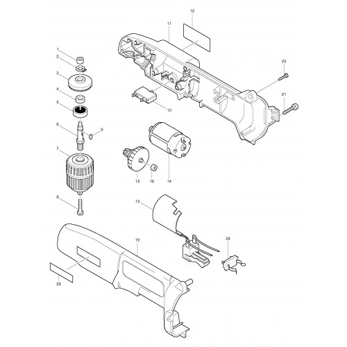 Запчасти для шуруповерта Makita DA312D