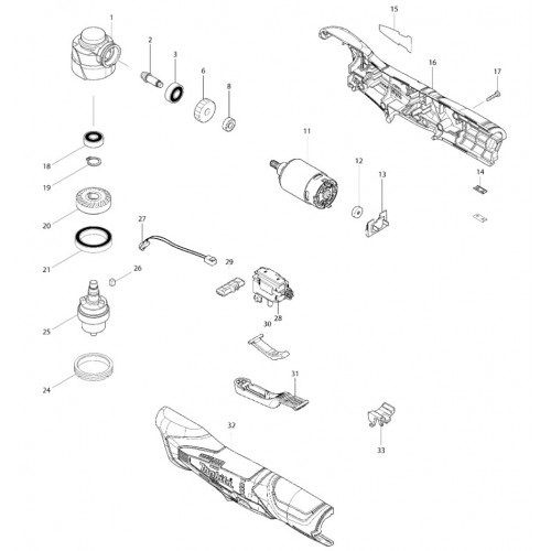 Запчасти для шуруповерта Makita DA330DWE