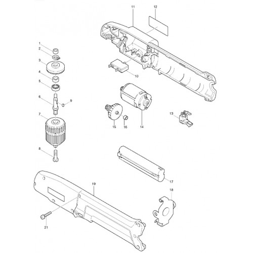 Запчасти для шуруповерта Makita DA390D