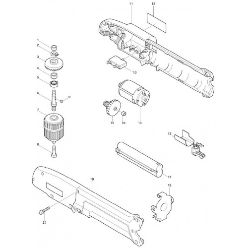 Запчасти для шуруповерта Makita DA391D