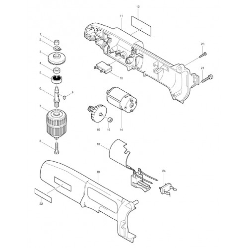 Запчасти для шуруповерта Makita DA392D