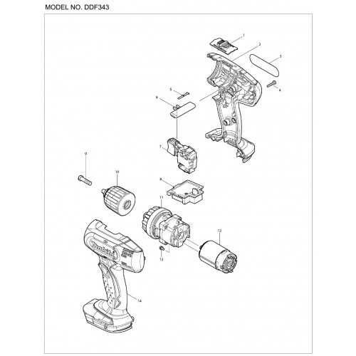 Запчасти для шуруповерта Makita DDF343