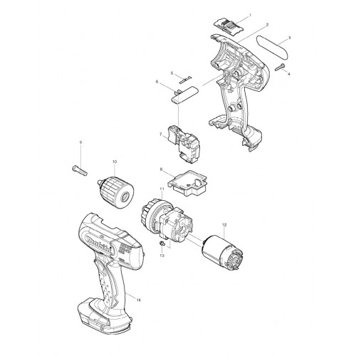 Запчасти для шуруповерта Makita DDF343RFE