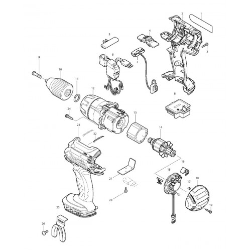 Запчасти для шуруповерта Makita DDF441