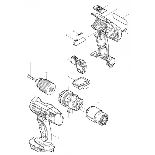 Запчасти для шуруповерта Makita DDF453RFE