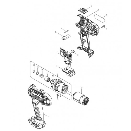 Запчасти для шуруповерта Makita DF031DWAE