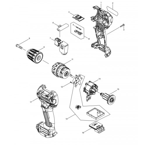 Запчасти для шуруповерта Makita DF332DWMX1